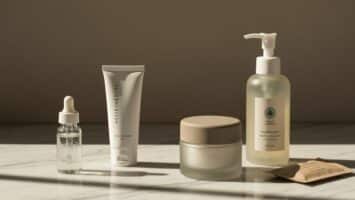 essentielle minimalistische Hautpflegeprodukte
