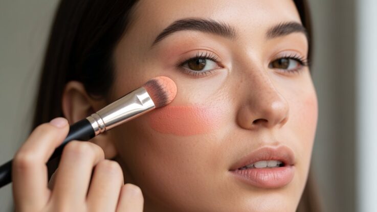 frisches modernes Make-up-Auftragen